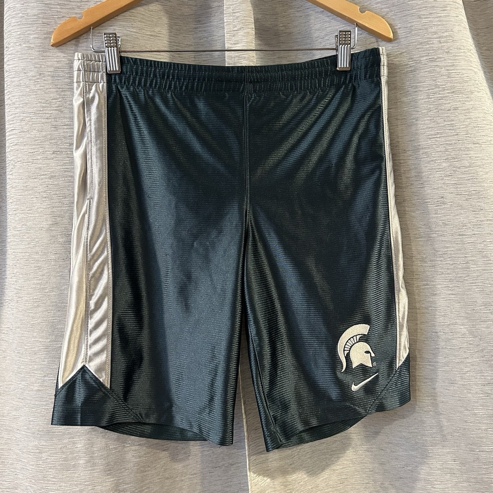 Nike Michigan State‎ Spartans Shorts Mens Medium Basketball Green